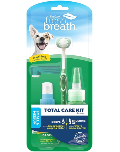 TropiClean Fresh Breath Total Care Kit for Dogs 1ea/SM