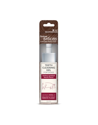 TropiClean Enticers Teeth Cleaning Gel for Dogs Hickory Smoked Bacon 1ea/2 oz