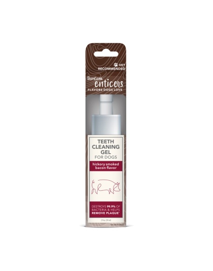 TropiClean Enticers Teeth Cleaning Gel for Dogs Hickory Smoked Bacon 1ea/2 oz