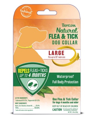 TropiClean Natural Flea & Tick Repellent Dog Collar 1ea/LG