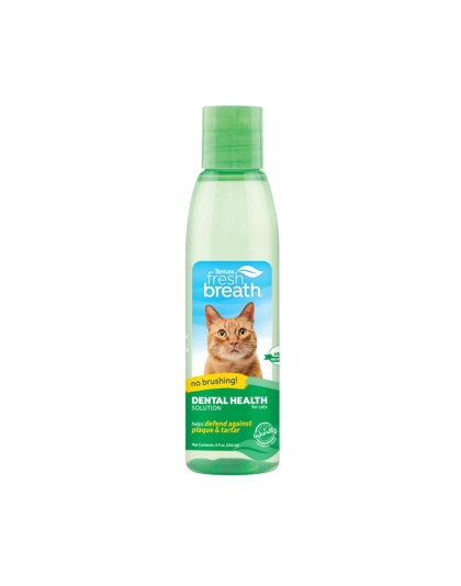 TropiClean Fresh Breath Dental Health Solution for Cats 1ea/8oz.