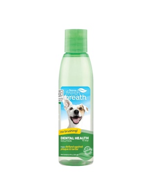 TropiClean Fresh Breath Dental Health Solution for Dogs 1ea/8oz.