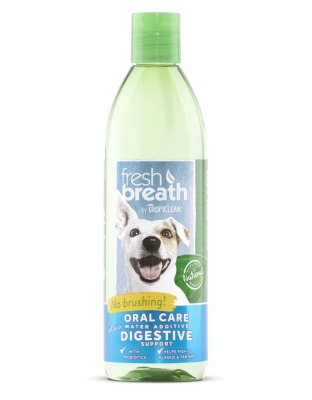 TropiClean Fresh Breath Oral Care Water Additive Plus Digestive Support for Dogs 1ea/16 fl oz