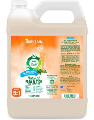 TropiClean Natural Flea & Tick Soothing Shampoo for Dogs 1ea/1 gal