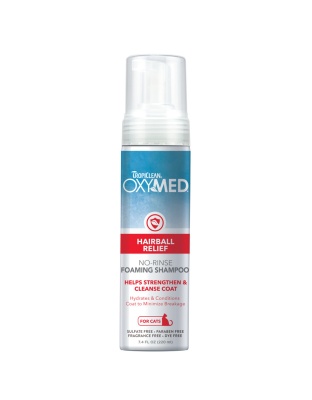 TropiClean OxyMed Hairball Relief No-Rinse Foaming Shampoo for Cats 1ea/7.4 oz