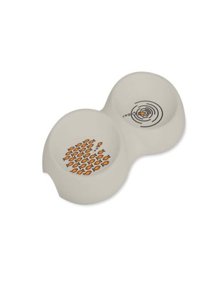Van Ness Plastics EcoWare Bamboo Double Dish for Cats Assorted 1ea/16 oz, SM