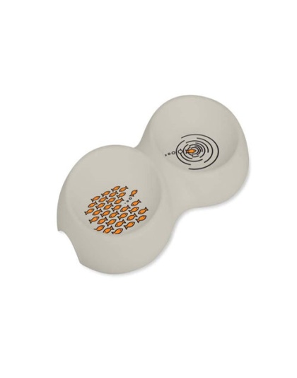 Van Ness Plastics EcoWare Bamboo Double Dish for Cats Assorted 1ea/16 oz, SM