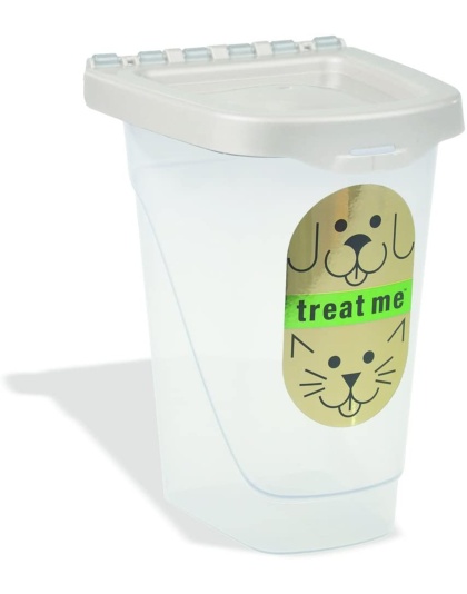 Van Ness Plastics Pet Treat Container White, Clear 1ea