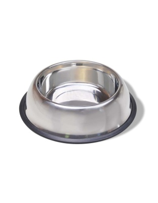 Van Ness Plastics Stainless Steel No-Tip Dish Silver 1ea/32 oz