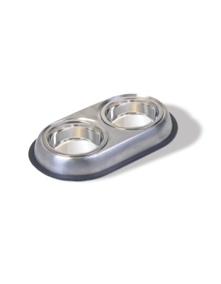 Van Ness Plastics Heavyweight Stainless Steel Double Dish Silver 1ea/SM, 16 oz