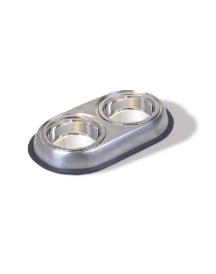 Van Ness Plastics Heavyweight Stainless Steel Double Dish Silver 1ea/SM, 16 oz