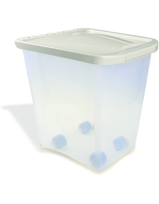 Van Ness Plastics Pet Food Container/Dispenser White|Clear 1ea/25 lb