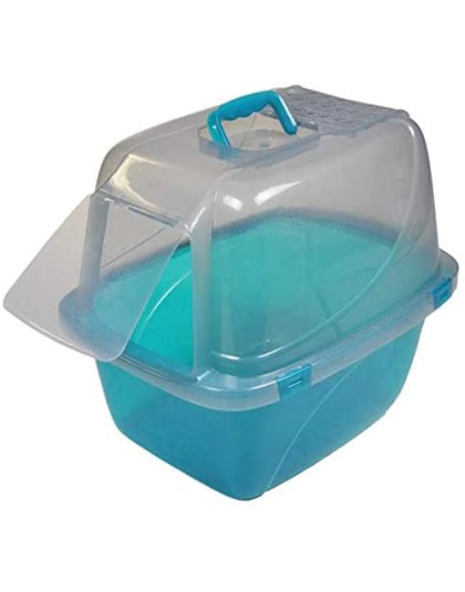 Van Ness Plastics Translucent Enclosed Cat Litter Box Blue 1ea/Extra-Giant