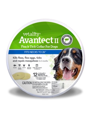Vetality Avantect II Flea & Tick Collar for Dogs 1ea/26 in, 2 ct