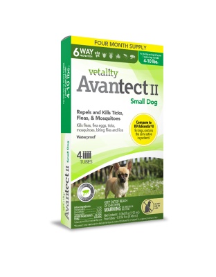 Vetality Avantect II Flea & Tick For Dogs 1ea/0.064 fl oz, 4 ct