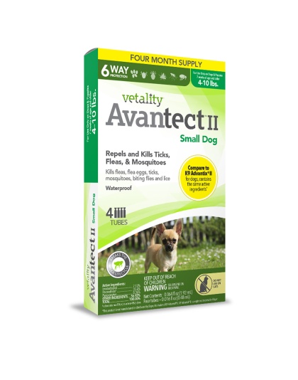 Vetality Avantect II Flea & Tick For Dogs 1ea/0.064 fl oz, 4 ct