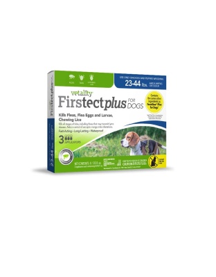 Vetality Firstect Plus Flea & Tick for Dogs 1ea/23-44 lb, 3 ct