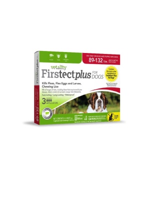 Vetality Firstect Plus Flea & Tick for Dogs 1ea/89-132 lb, 3 ct