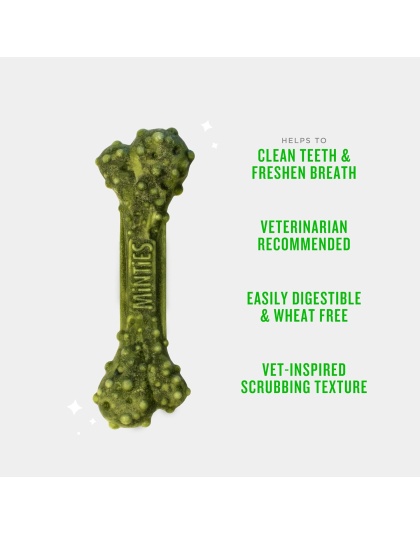Vetiq Minties Dental Bone For Dogs Medium/Large 6.4oz. - 8count