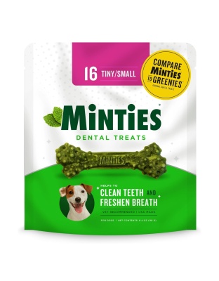 Vetiq Minties Dental Bone For Dogs Tiny/Small 6.4oz. - 16count