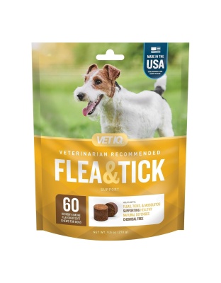 Vetiq Flea & Tick Soft Chew For Dogs Hickory Smoked 9.5oz. - 60count