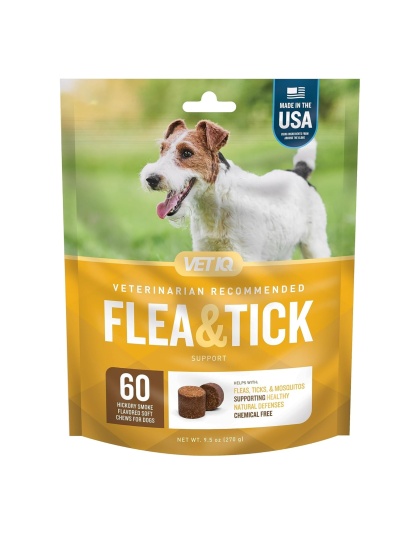 Vetiq Flea & Tick Soft Chew For Dogs Hickory Smoked 9.5oz. - 60count