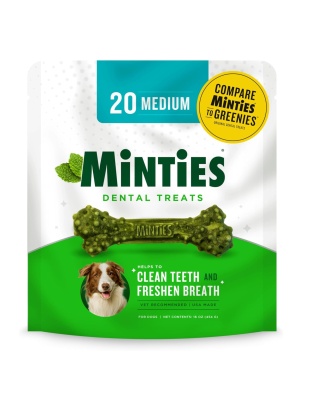 Vetiq Minties Dental Bone For Dogs Medium/Large 16oz. - 20count