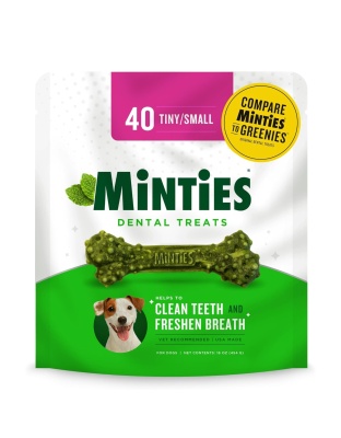Vetiq Minties Dental Bone For Dogs Tiny/Small 16oz. - 40count
