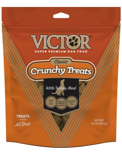 Victor Super Premium Dog Food Classic Crunchy Dog Treats Turkey Meal 1ea/14 oz
