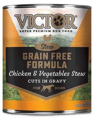 Victor Super Premium Dog Food Grain Free Wet Dog Food Chicken & Vegetable in gravy 13.2oz. (Case of 12)