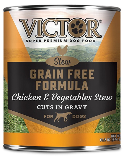 Victor Super Premium Dog Food Grain Free Wet Dog Food Chicken & Vegetable in gravy 13.2oz. (Case of 12)