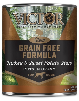 Victor Super Premium Dog Food Grain Free Wet Dog Food Turkey & Sweet Potato 13.2oz. (Case of 12)