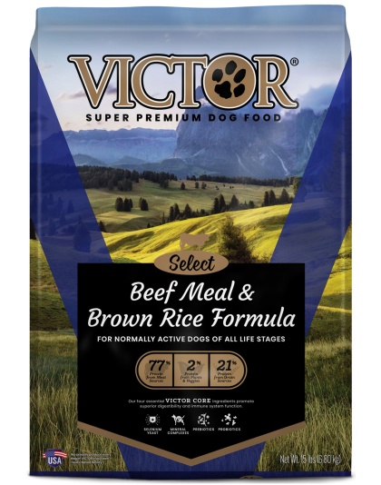 Victor Super Premium Dog Food Select Dry Dog Food Beef Meal & Brown Rice 1ea/15 lb