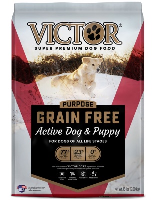 Victor Super Premium Dog Food Purpose Grain Free Active Dog & Puppy Dry Dog Food Beef 1ea/15 lb