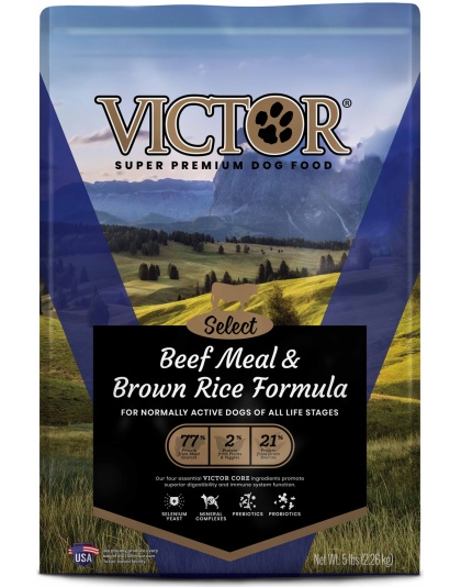 Victor Super Premium Dog Food Select Dry Dog Food Beef Meal & Brown Rice 1ea/5 lb