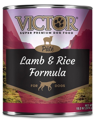 Victor Super Premium Dog Food Wet Dog Food Lamb & Rice Pate 13.2oz. (Case of 12)