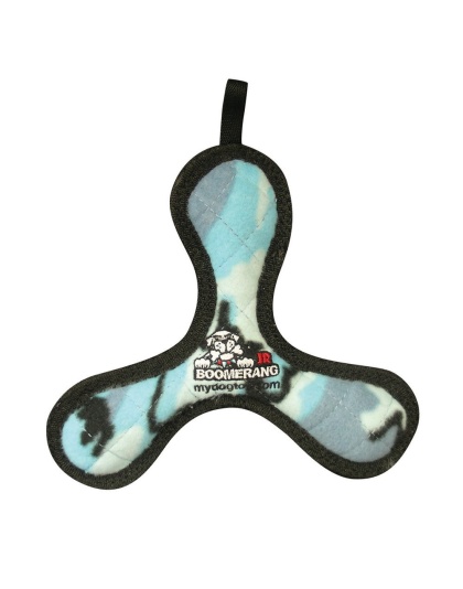 Tuffy Jr Boomerang Durable Dog Toy Blue Camo 1ea/8 in