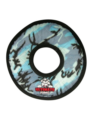 Tuffy Ultimate Ring Durable Dog Toy Blue Camo 1ea/11 in