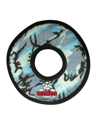 Tuffy Ultimate Ring Durable Dog Toy Blue Camo 1ea/11 in