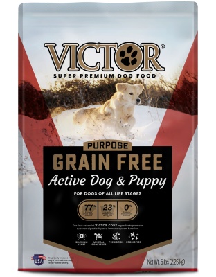 Victor Super Premium Dog Food Purpose Grain Free Active Dog & Puppy Dry Dog Food Beef 1ea/5 lb