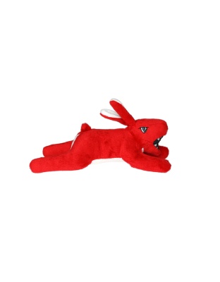 Mighty Jr Angry Animals Rabbit Durable Dog Toy Red 1ea/8 in