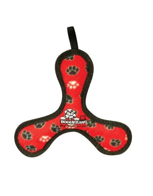 Tuffy Jr Boomerang Durable Dog Toy Red Paw 1ea/8 in