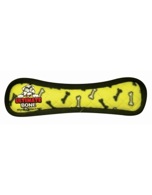 Tuffy Ultimate Bone Durable Dog Toy Yellow Bone 1ea/13 in