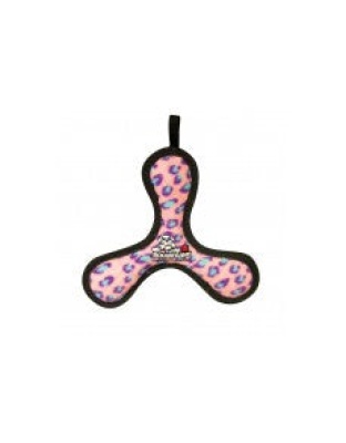 Tuffy Jr Boomerang Durable Dog Toy Pink Leopard 1ea/8 in