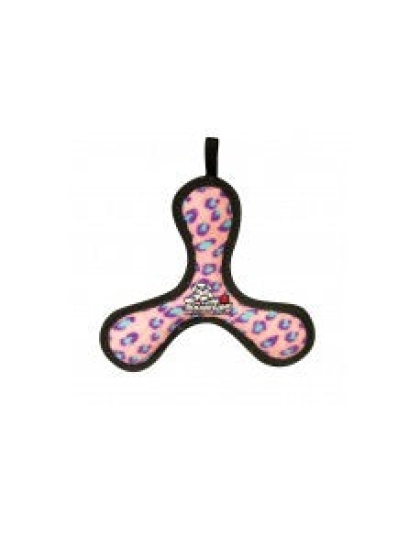 Tuffy Jr Boomerang Durable Dog Toy Pink Leopard 1ea/8 in
