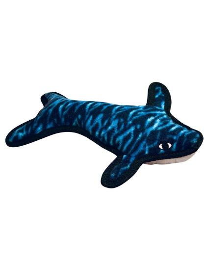 Tuffy Ocean Creature Whale Durable Dog Toy Blue 1ea/12 in
