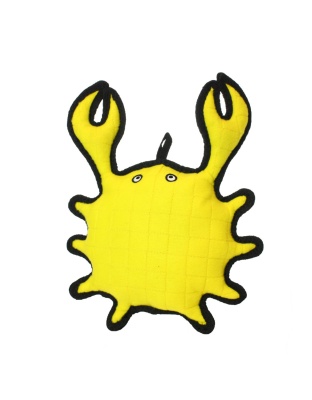 Tuffy Ocean Creature Crab Durable Dog Toy Yellow 1ea/13 in