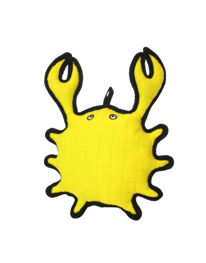 Tuffy Ocean Creature Crab Durable Dog Toy Yellow 1ea/13 in