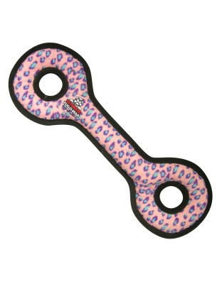 Tuffy Ultimate Tug-O-War Durable Dog Toy Pink Leopard 1ea/22 in