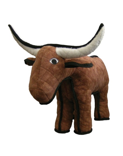 Tuffy Barnyard Bull Durable Dog Toy Brown 1ea/18.5 in